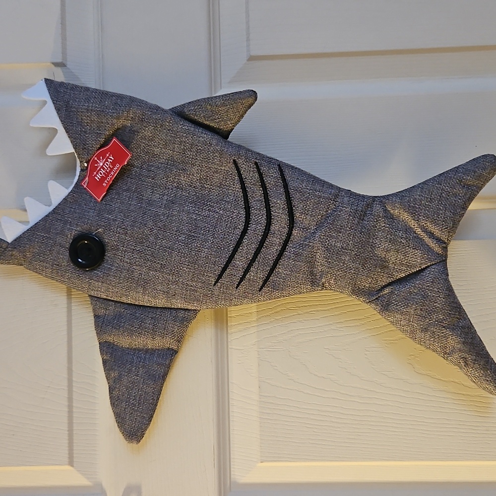 HOLIDAY TIME SHARK STOCKING: NEW WITH TAGS